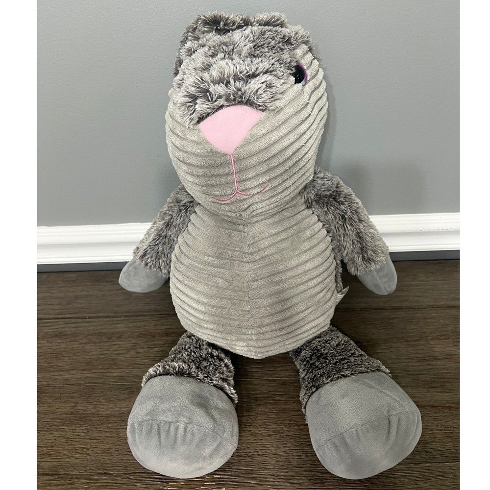 Giftable‎ World Gray Bunny Rabbit Plush Toy 22.5" Farm Animal Glitter Eyes Kid